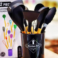سرویس کفگیر و ملاقه سیلیکونی 12 پارچه kitchenware set ا kitchenware set