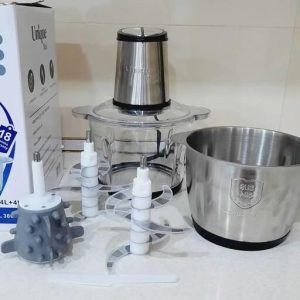 خردکن 4 لیتر یونیک دوکاسه دو تیغه( تیغه ۶پره مدل UM 8003