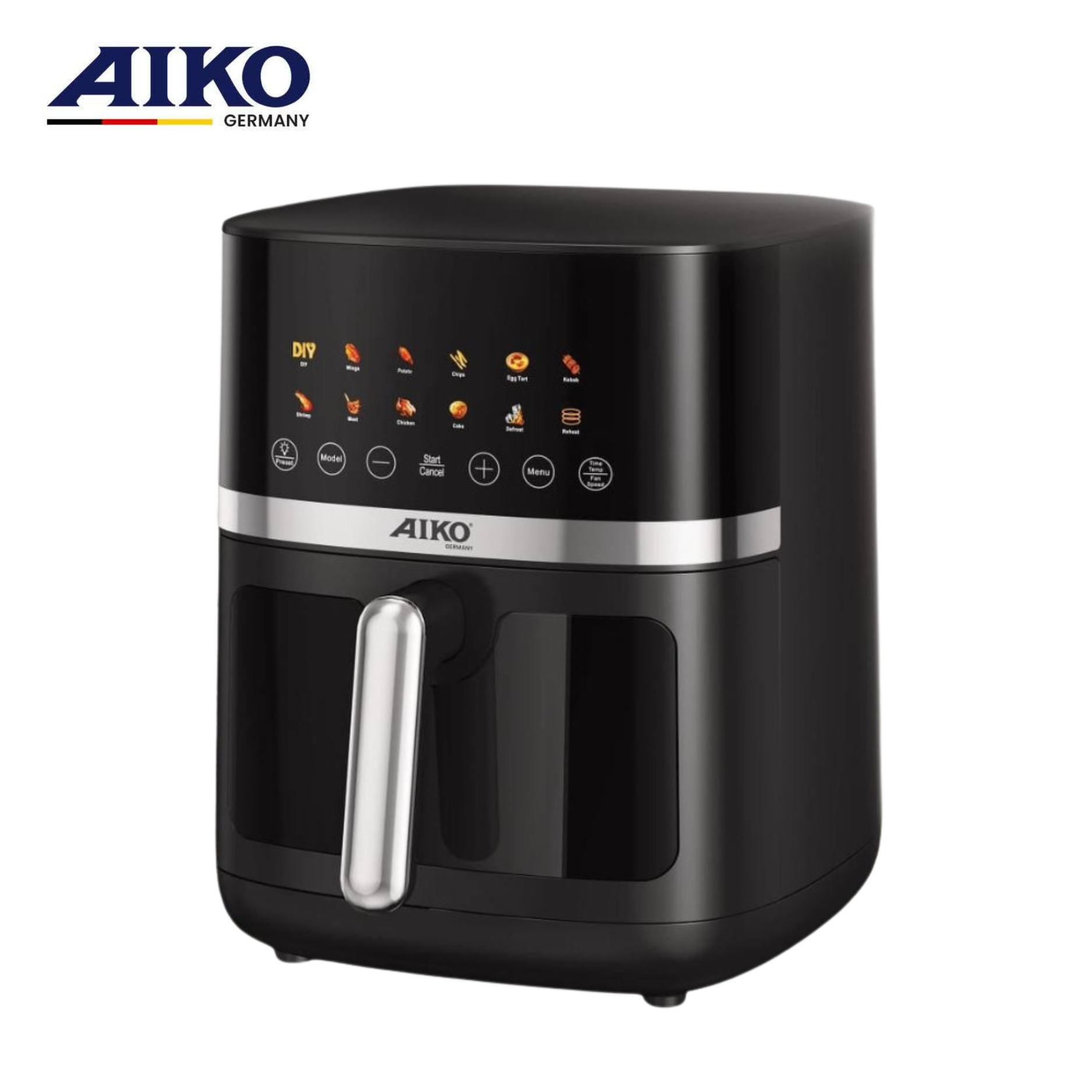 سرخ کن آیکو مدل AK627FR ظرفیت ۷ لیتر بدون روغن با بدنه استیل