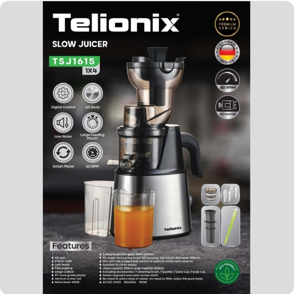 عصاره گیر تلیونیکس مدل TSJ 1615 – Telionix TSJ1615 Slow Juicer