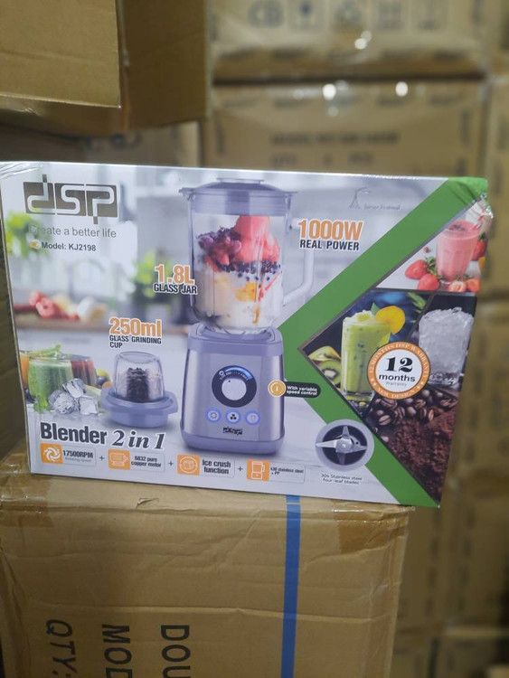 مخلوطکن و آسیاب DSP مدل KJ2198| قدرت 1000 وات و پارچ 1.8 لیتری