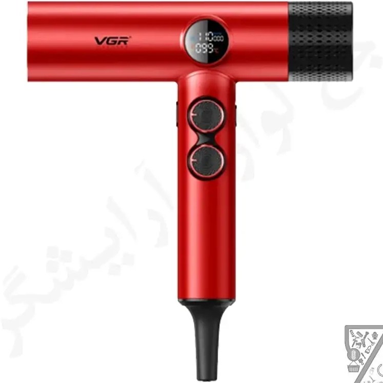 سشوار حرفهای وی جی آر مدل V-401 با باد سرد و متمرکزکننده