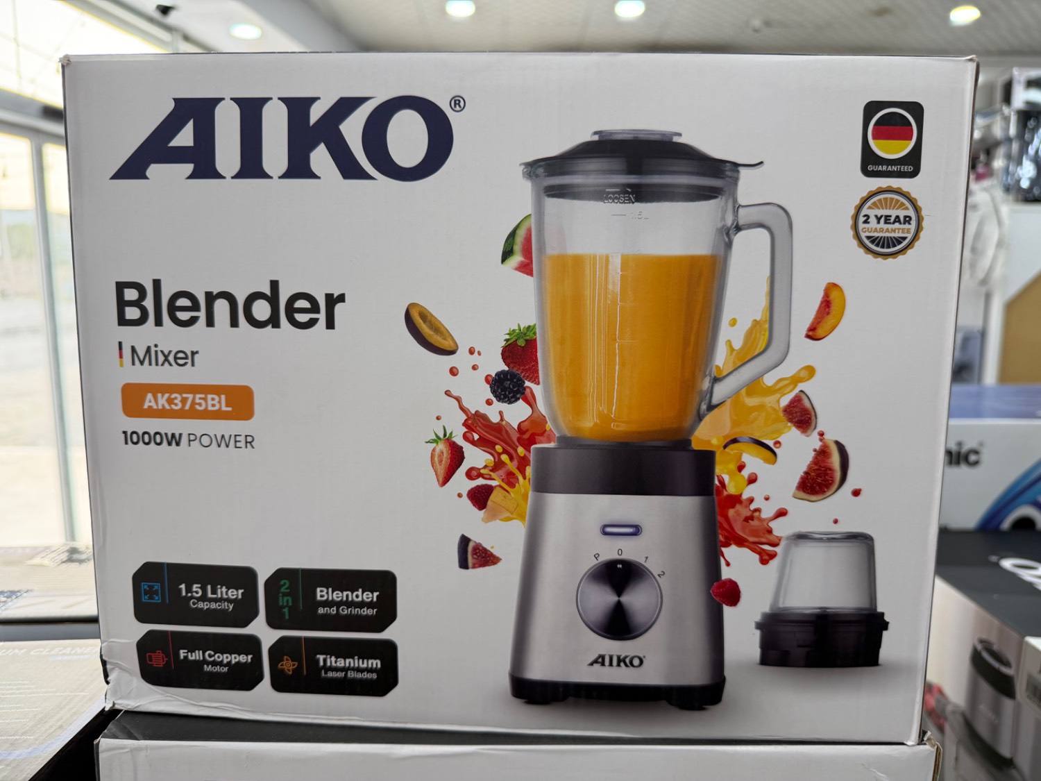مخلوط کن آیکو مدل AK375BL قدرت ۱۶۰۰ وات