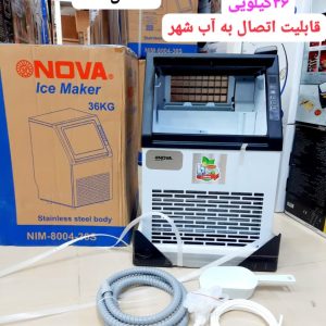 یخ ساز نووا مدل NIM-8004 ظرفیت ۳۶ کیلوگرم با قابلیت اتصال به آب شهری