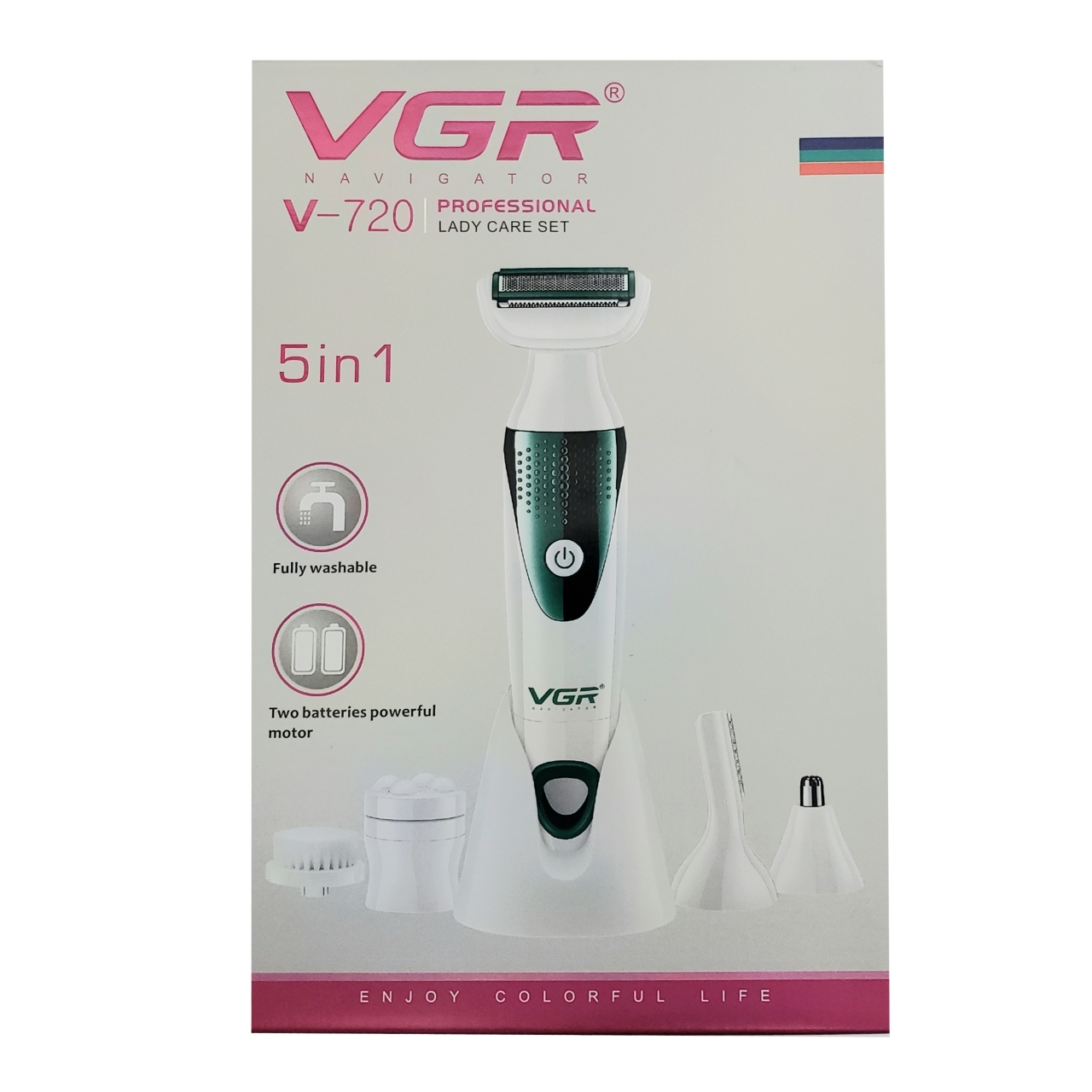 اپیلاتور وی جی آر مدل V-720 ست اصلاح موی بدن بانوان