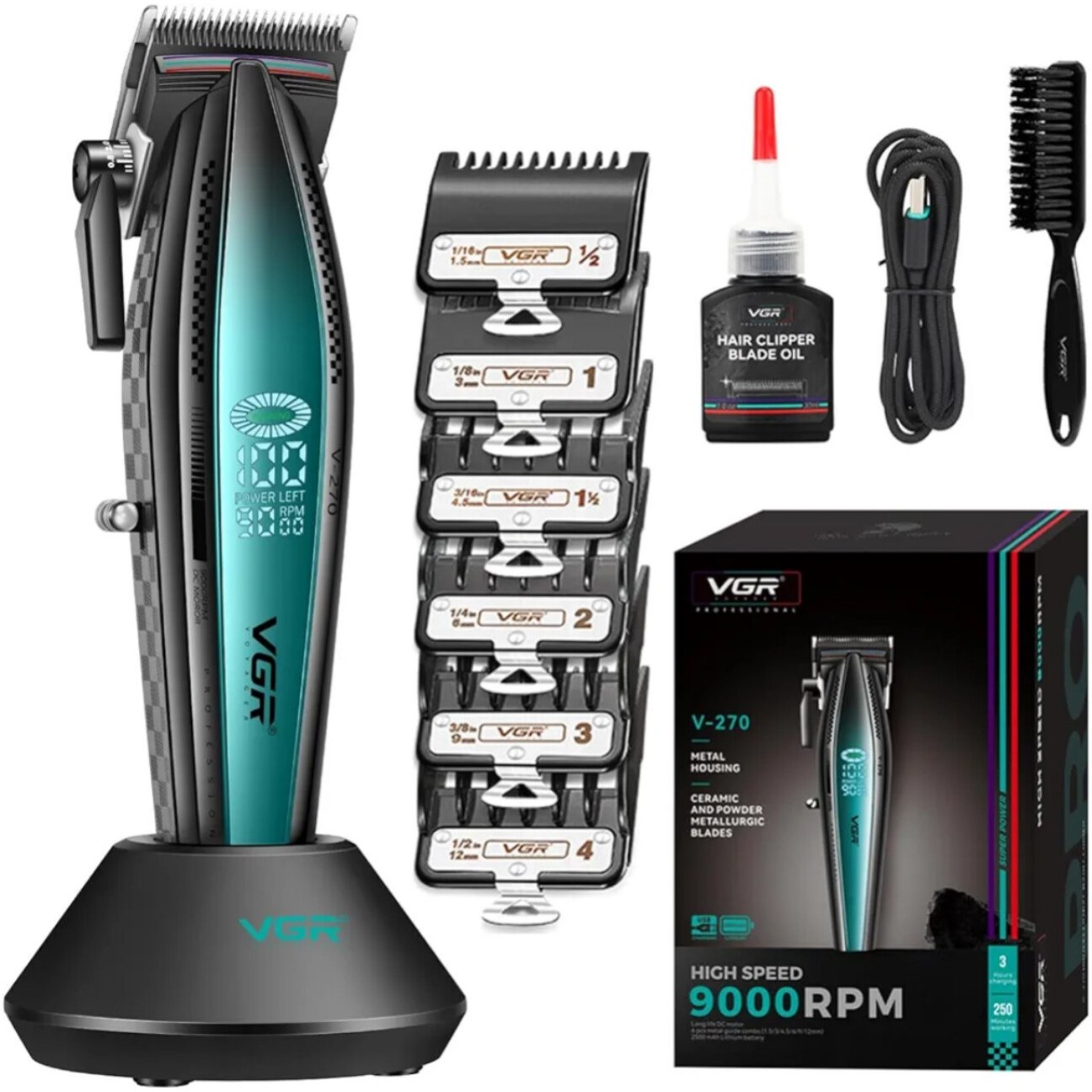 ماشین اصلاح وی جی آر مدل V-270 با تیغه سرامیک
