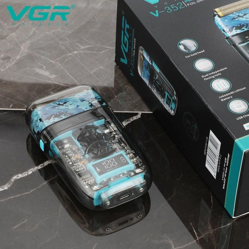ماشین اصلاح وی جی آر مدل VGR V-352 ضد آب با برش خطی