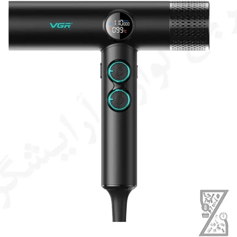 سشوار حرفهای وی جی آر مدل V-401 با باد سرد و متمرکزکننده