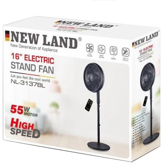 پنکه ایستاده نیولند مدل NL3137BL با ریموت