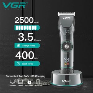 ماشین اصلاح وی جی آر مدل V-256 با تیغه استیل ضد زنگ